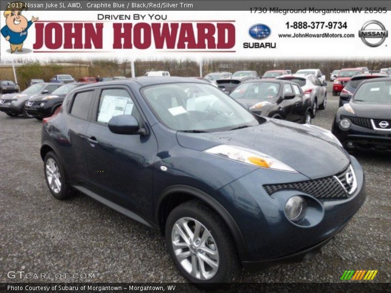 Graphite Blue / Black/Red/Silver Trim 2013 Nissan Juke SL AWD