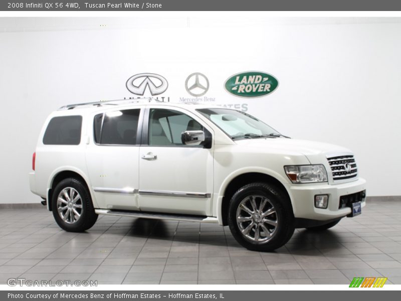 Tuscan Pearl White / Stone 2008 Infiniti QX 56 4WD