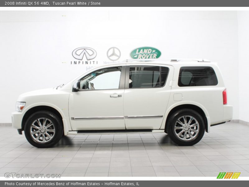 Tuscan Pearl White / Stone 2008 Infiniti QX 56 4WD