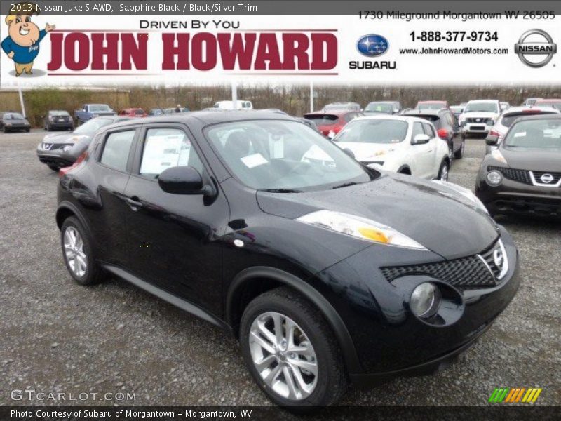 Sapphire Black / Black/Silver Trim 2013 Nissan Juke S AWD
