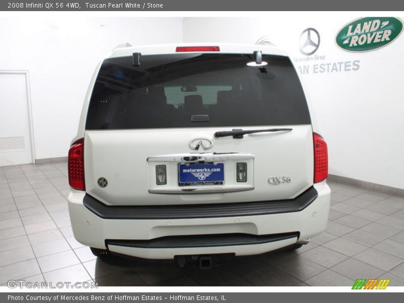 Tuscan Pearl White / Stone 2008 Infiniti QX 56 4WD