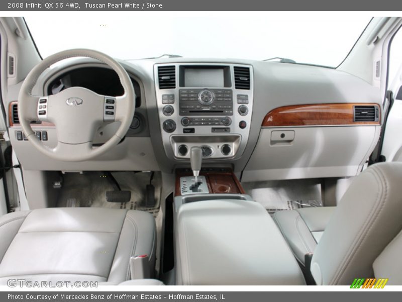 Tuscan Pearl White / Stone 2008 Infiniti QX 56 4WD