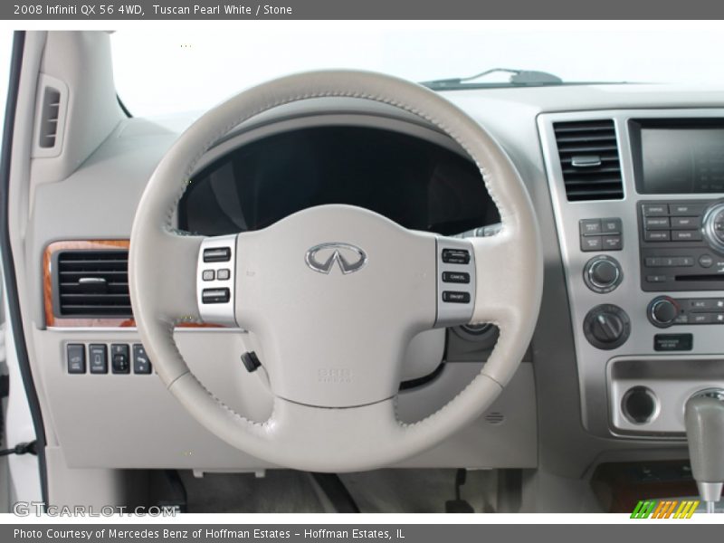 Tuscan Pearl White / Stone 2008 Infiniti QX 56 4WD