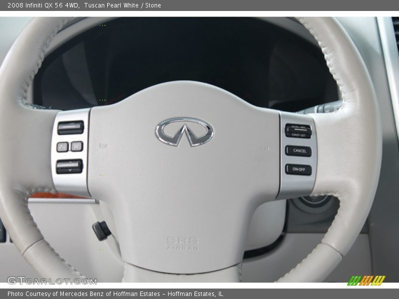 Tuscan Pearl White / Stone 2008 Infiniti QX 56 4WD