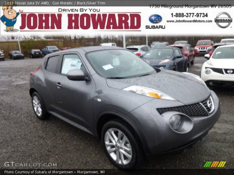 Gun Metallic / Black/Silver Trim 2013 Nissan Juke SV AWD