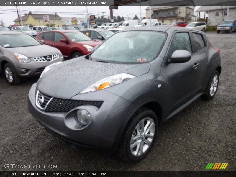 Gun Metallic / Black/Silver Trim 2013 Nissan Juke SV AWD