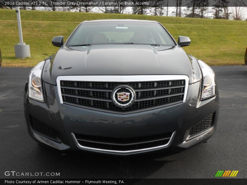 Thunder Gray ChromaFlair / Caramel/Jet Black Accents 2013 Cadillac ATS 2.5L