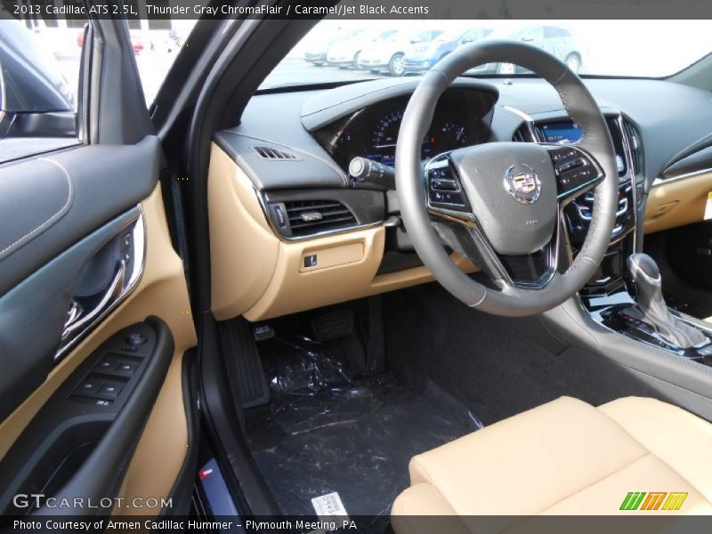 Thunder Gray ChromaFlair / Caramel/Jet Black Accents 2013 Cadillac ATS 2.5L