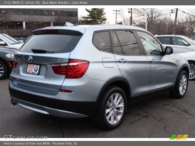 Blue Water Metallic / Sand Beige 2013 BMW X3 xDrive 28i