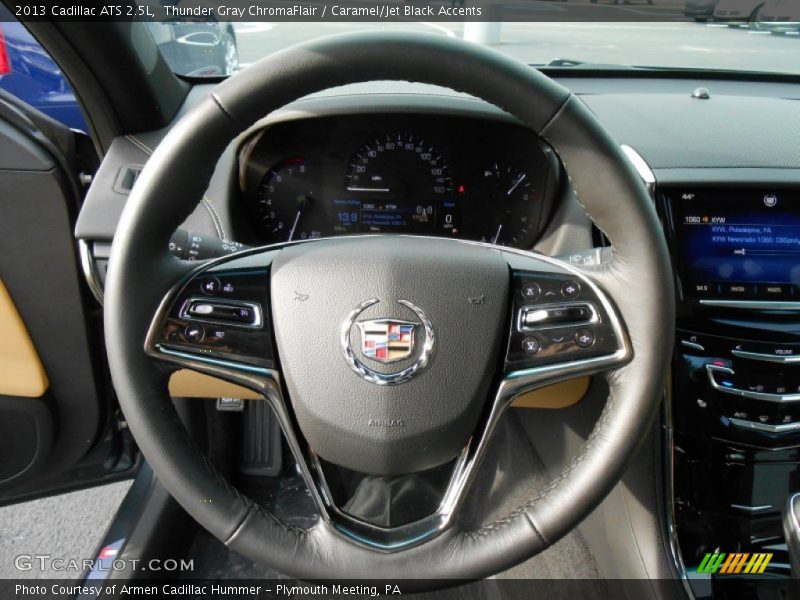 Thunder Gray ChromaFlair / Caramel/Jet Black Accents 2013 Cadillac ATS 2.5L
