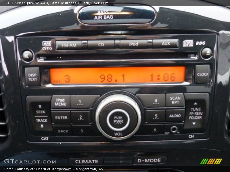 Metallic Bronze / Black/Silver Trim 2013 Nissan Juke SV AWD