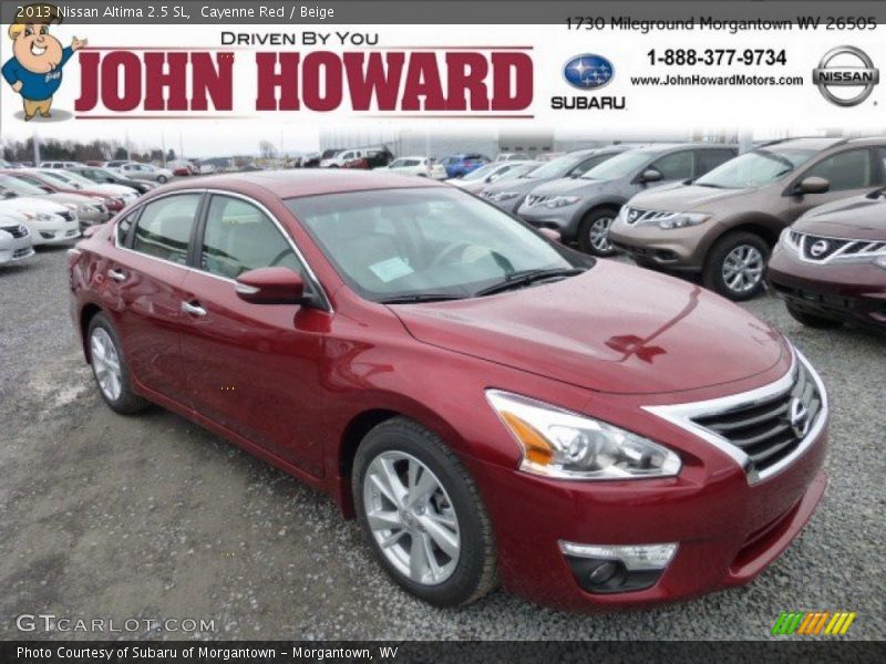 Cayenne Red / Beige 2013 Nissan Altima 2.5 SL