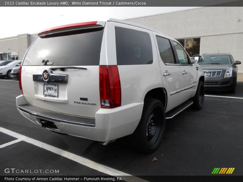 White Diamond Tricoat / Cashmere/Cocoa 2013 Cadillac Escalade Luxury AWD