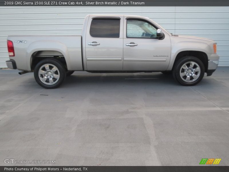 Silver Birch Metallic / Dark Titanium 2009 GMC Sierra 1500 SLE Z71 Crew Cab 4x4