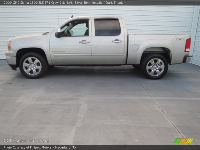Silver Birch Metallic / Dark Titanium 2009 GMC Sierra 1500 SLE Z71 Crew Cab 4x4
