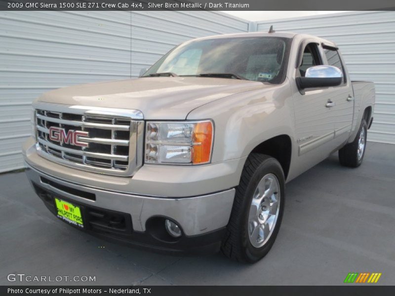 Silver Birch Metallic / Dark Titanium 2009 GMC Sierra 1500 SLE Z71 Crew Cab 4x4