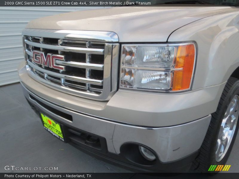 Silver Birch Metallic / Dark Titanium 2009 GMC Sierra 1500 SLE Z71 Crew Cab 4x4