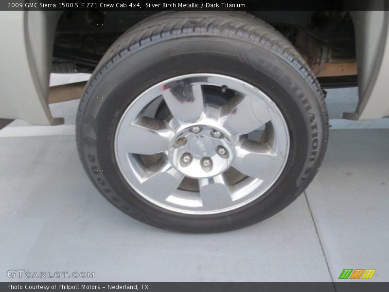Silver Birch Metallic / Dark Titanium 2009 GMC Sierra 1500 SLE Z71 Crew Cab 4x4