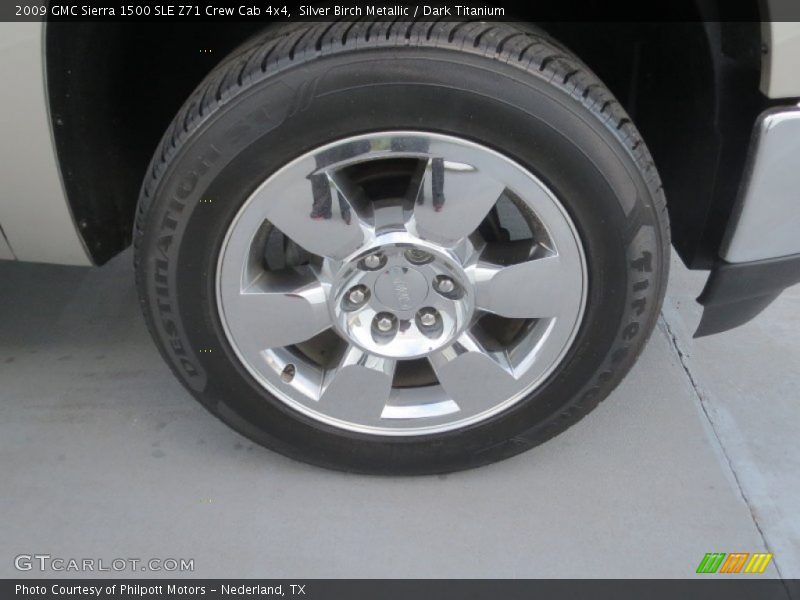 Silver Birch Metallic / Dark Titanium 2009 GMC Sierra 1500 SLE Z71 Crew Cab 4x4
