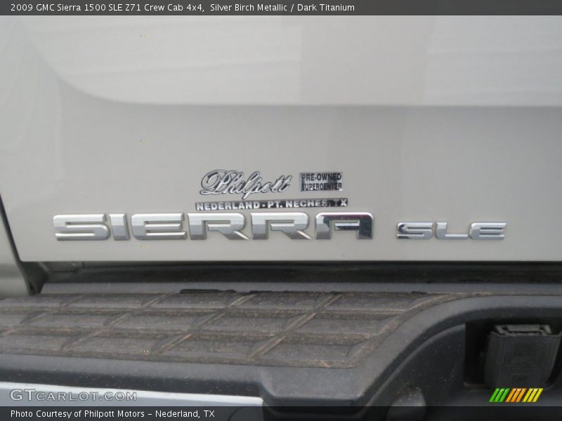 Silver Birch Metallic / Dark Titanium 2009 GMC Sierra 1500 SLE Z71 Crew Cab 4x4