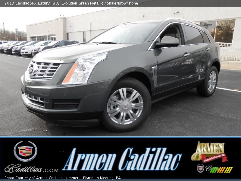 Evolution Green Metallic / Shale/Brownstone 2013 Cadillac SRX Luxury FWD
