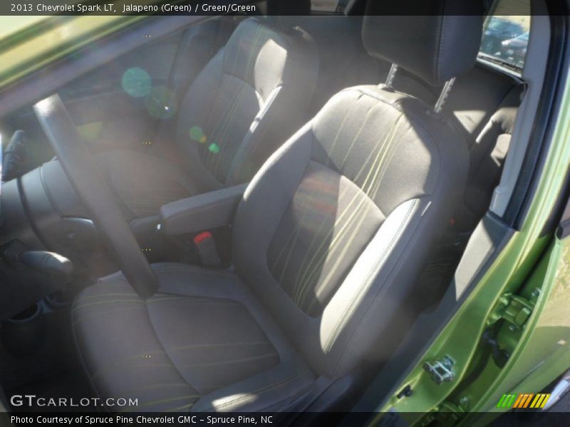 Jalapeno (Green) / Green/Green 2013 Chevrolet Spark LT