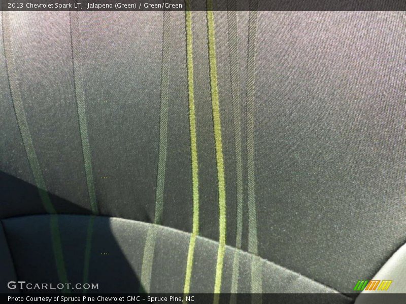 Jalapeno (Green) / Green/Green 2013 Chevrolet Spark LT