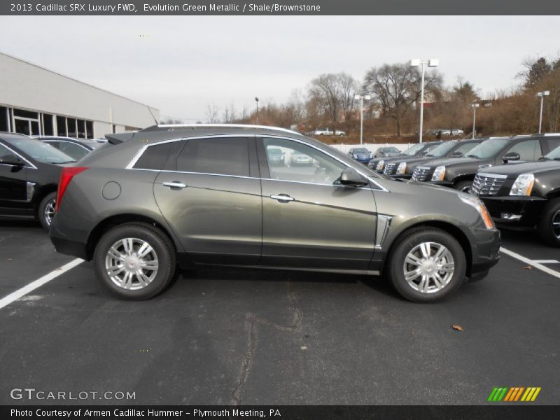 Evolution Green Metallic / Shale/Brownstone 2013 Cadillac SRX Luxury FWD