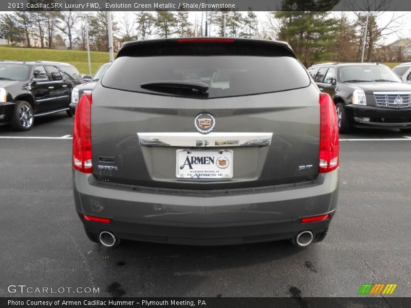 Evolution Green Metallic / Shale/Brownstone 2013 Cadillac SRX Luxury FWD