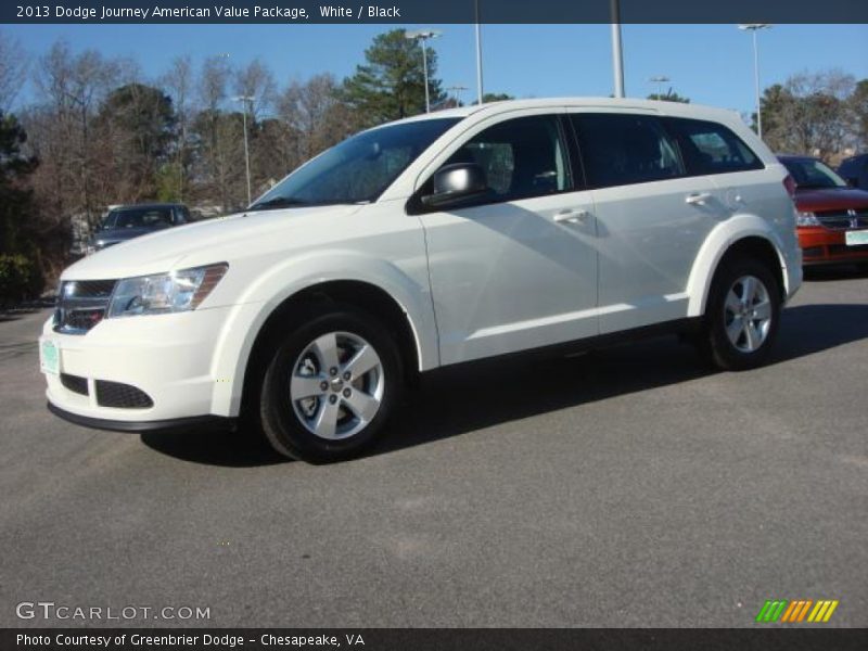 White / Black 2013 Dodge Journey American Value Package