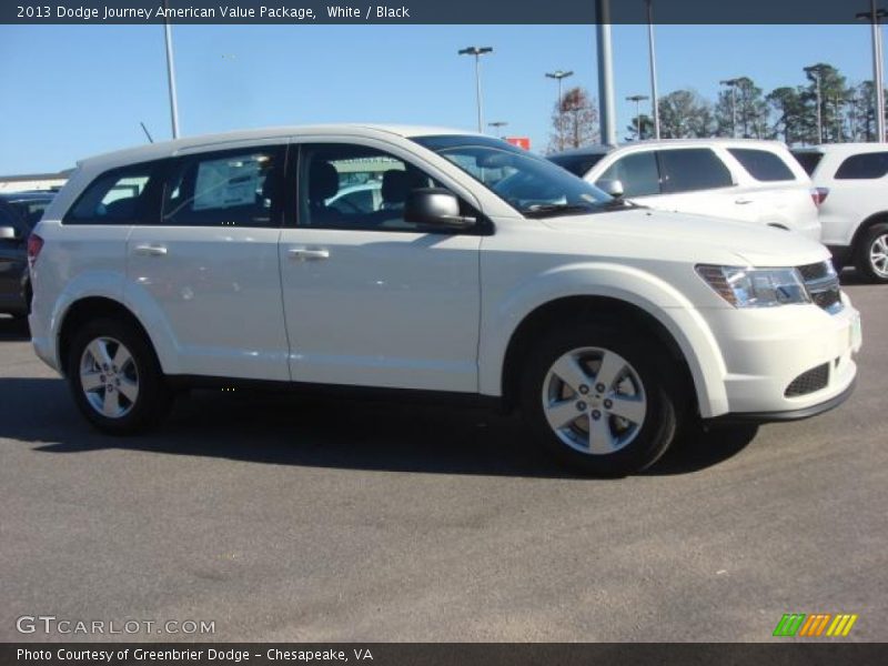 White / Black 2013 Dodge Journey American Value Package