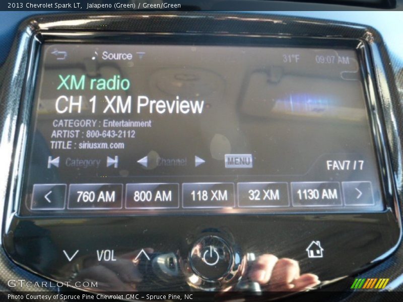 Jalapeno (Green) / Green/Green 2013 Chevrolet Spark LT