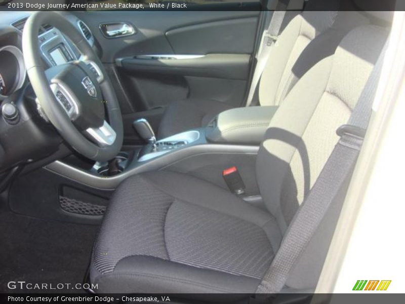 White / Black 2013 Dodge Journey American Value Package