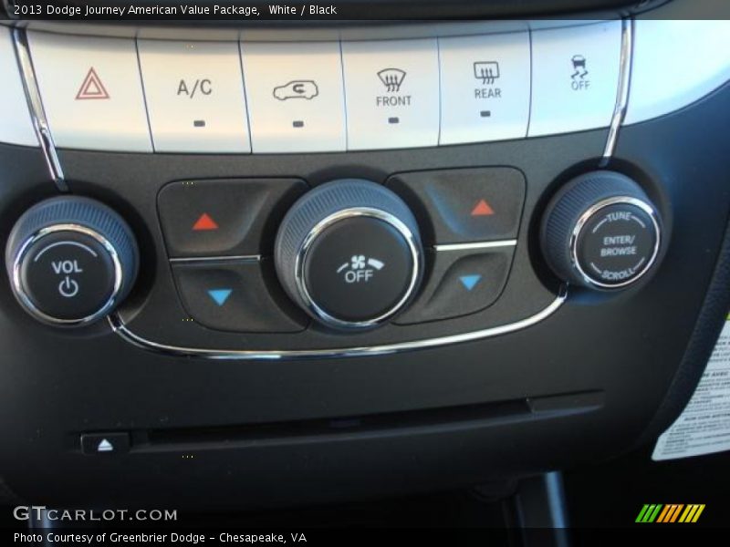 White / Black 2013 Dodge Journey American Value Package