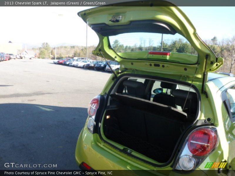 Jalapeno (Green) / Green/Green 2013 Chevrolet Spark LT