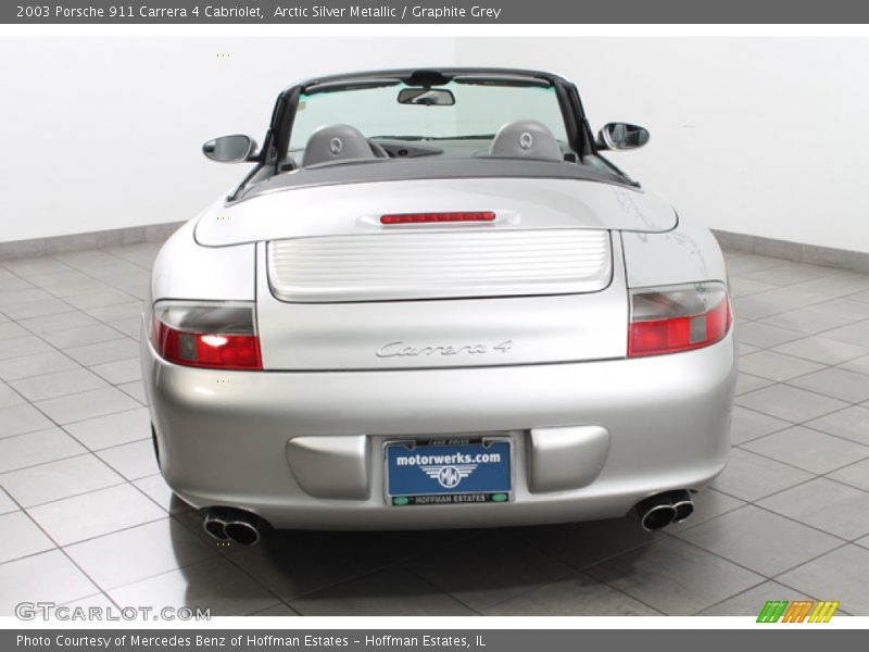 Arctic Silver Metallic / Graphite Grey 2003 Porsche 911 Carrera 4 Cabriolet