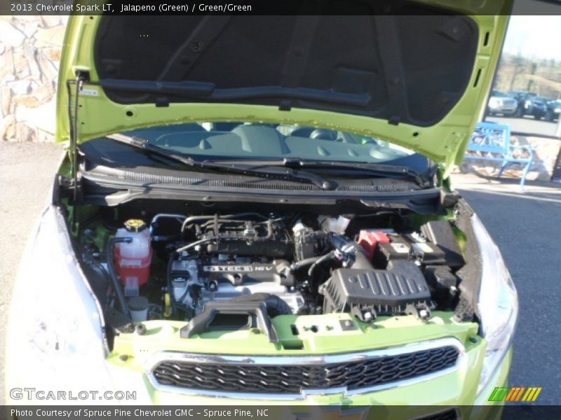 Jalapeno (Green) / Green/Green 2013 Chevrolet Spark LT