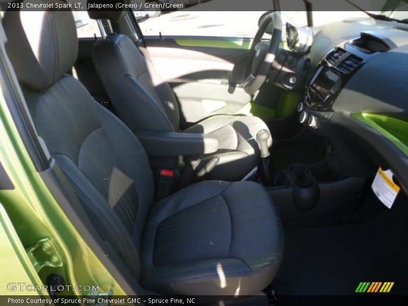 Jalapeno (Green) / Green/Green 2013 Chevrolet Spark LT