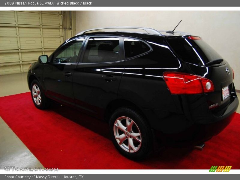 Wicked Black / Black 2009 Nissan Rogue SL AWD