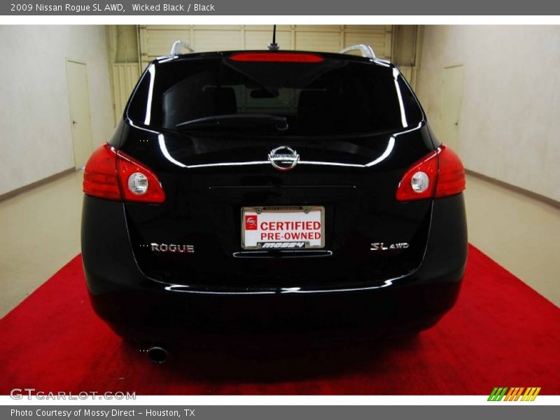 Wicked Black / Black 2009 Nissan Rogue SL AWD