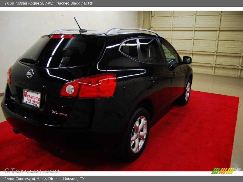Wicked Black / Black 2009 Nissan Rogue SL AWD