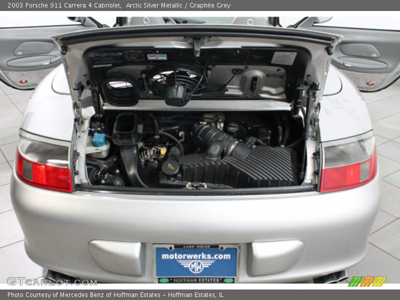 Arctic Silver Metallic / Graphite Grey 2003 Porsche 911 Carrera 4 Cabriolet