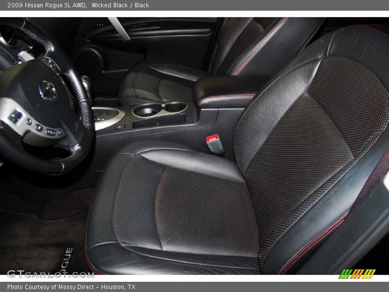 Wicked Black / Black 2009 Nissan Rogue SL AWD