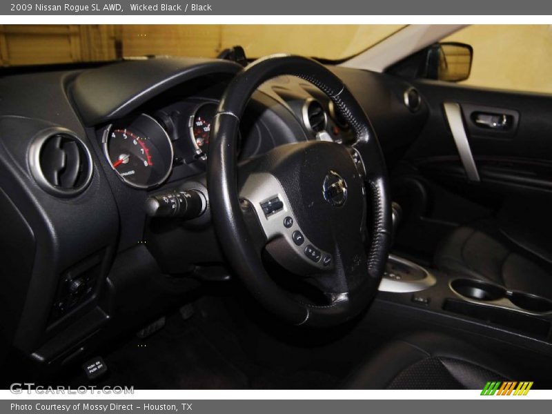Wicked Black / Black 2009 Nissan Rogue SL AWD