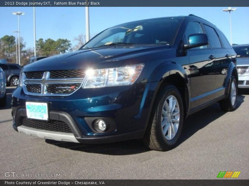 Fathom Blue Pearl / Black 2013 Dodge Journey SXT