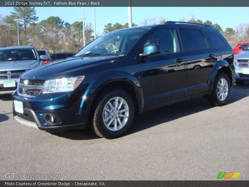 Fathom Blue Pearl / Black 2013 Dodge Journey SXT