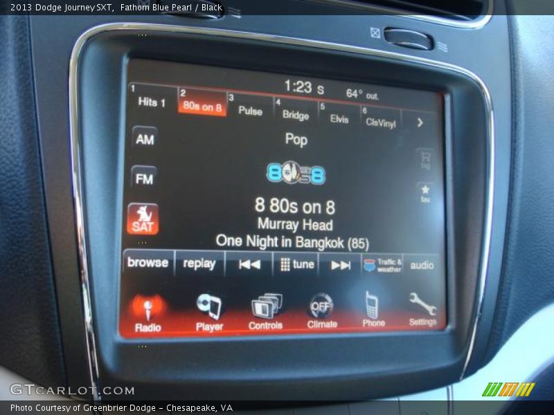 Fathom Blue Pearl / Black 2013 Dodge Journey SXT