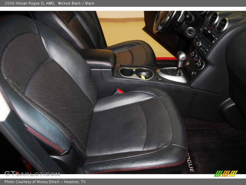 Wicked Black / Black 2009 Nissan Rogue SL AWD