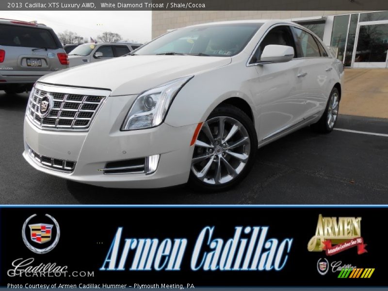 White Diamond Tricoat / Shale/Cocoa 2013 Cadillac XTS Luxury AWD