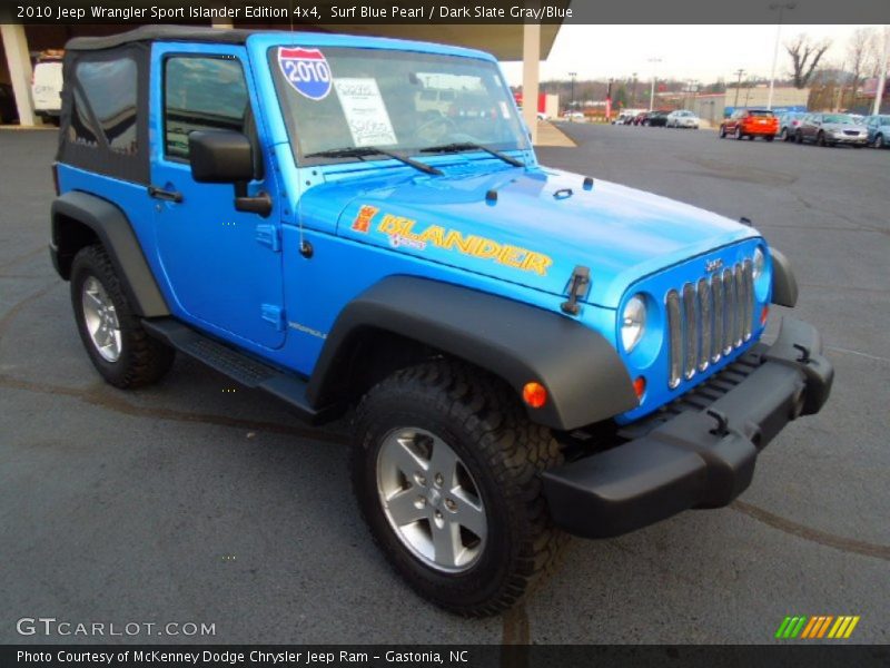 Surf Blue Pearl / Dark Slate Gray/Blue 2010 Jeep Wrangler Sport Islander Edition 4x4
